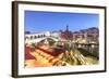 Italy, Veneto, Venice. Rialto Bridge at Dusk, High Angle View-Matteo Colombo-Framed Photographic Print