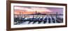 Italy, Veneto, Venice. Row of Gondolas Moored at Sunrise on Riva Degli Schiavoni-Matteo Colombo-Framed Photographic Print