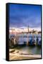 Italy, Veneto, Venice. Row of Gondolas Moored at Sunrise on Riva Degli Schiavoni-Matteo Colombo-Framed Stretched Canvas