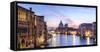 Italy, Veneto, Venice. Santa Maria Della Salute Church and Grand Canal at Sunrise-Matteo Colombo-Framed Stretched Canvas