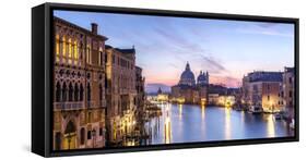 Italy, Veneto, Venice. Santa Maria Della Salute Church and Grand Canal at Sunrise-Matteo Colombo-Framed Stretched Canvas