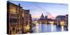 Italy, Veneto, Venice. Santa Maria Della Salute Church and Grand Canal at Sunrise-Matteo Colombo-Stretched Canvas