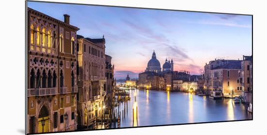 Italy, Veneto, Venice. Santa Maria Della Salute Church and Grand Canal at Sunrise-Matteo Colombo-Mounted Photographic Print