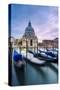Italy, Veneto, Venice. Santa Maria Della Salute Church on the Grand Canal, at Sunset-Matteo Colombo-Stretched Canvas