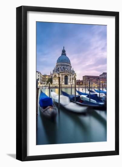 Italy, Veneto, Venice. Santa Maria Della Salute Church on the Grand Canal, at Sunset-Matteo Colombo-Framed Photographic Print