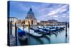 Italy, Veneto, Venice. Santa Maria Della Salute Church on the Grand Canal, at Sunset-Matteo Colombo-Stretched Canvas