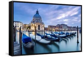 Italy, Veneto, Venice. Santa Maria Della Salute Church on the Grand Canal, at Sunset-Matteo Colombo-Framed Stretched Canvas