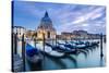 Italy, Veneto, Venice. Santa Maria Della Salute Church on the Grand Canal, at Sunset-Matteo Colombo-Stretched Canvas