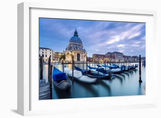 Italy, Veneto, Venice. Santa Maria Della Salute Church on the Grand Canal, at Sunset-Matteo Colombo-Framed Photographic Print