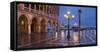 Italy, Veneto, Venice, St. Mark's Square, Doge's Palace, Lighting, Dusk-Rainer Mirau-Framed Stretched Canvas