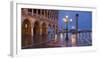 Italy, Veneto, Venice, St. Mark's Square, Doge's Palace, Lighting, Dusk-Rainer Mirau-Framed Photographic Print