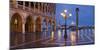 Italy, Veneto, Venice, St. Mark's Square, Doge's Palace, Lighting, Dusk-Rainer Mirau-Mounted Photographic Print