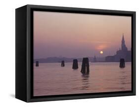 Italy, Veneto, Venice, Sunrise Above San Giorgio Maggiore-Andreas Keil-Framed Stretched Canvas