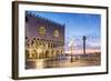 Italy, Veneto, Venice. Sunrise over Piazzetta San Marco and Doges Palace-Matteo Colombo-Framed Photographic Print