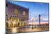 Italy, Veneto, Venice. Sunrise over Piazzetta San Marco and Doges Palace-Matteo Colombo-Mounted Photographic Print