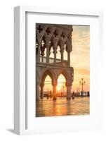 Italy, Veneto, Venice. Sunrise over Piazzetta San Marco and Doges Palace-Matteo Colombo-Framed Photographic Print