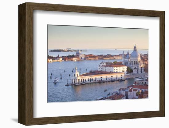 Italy, Veneto, Venice. the Church of Santa Maria Della Salute and the Punta Della Dogana. Unesco.-Ken Scicluna-Framed Photographic Print