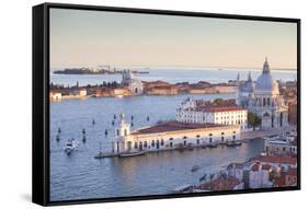 Italy, Veneto, Venice. the Church of Santa Maria Della Salute and the Punta Della Dogana. Unesco.-Ken Scicluna-Framed Stretched Canvas