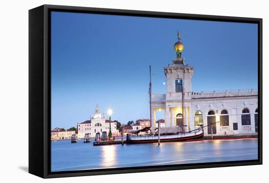 Italy, Veneto, Venice. the Punta Della Dogana on the Grand Canal.-Ken Scicluna-Framed Stretched Canvas