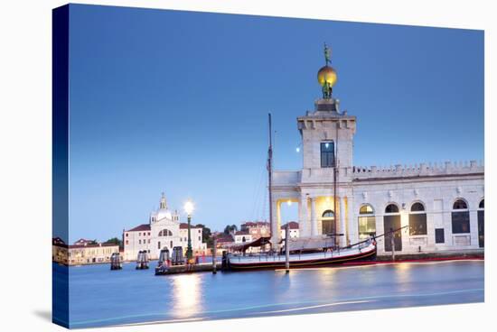 Italy, Veneto, Venice. the Punta Della Dogana on the Grand Canal.-Ken Scicluna-Stretched Canvas