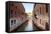 Italy, Veneto, Venice. Typical Venetian Palaces Leading to the Grand Canal.-Ken Scicluna-Framed Stretched Canvas