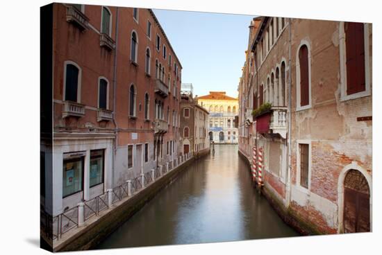 Italy, Veneto, Venice. Typical Venetian Palaces Leading to the Grand Canal.-Ken Scicluna-Stretched Canvas