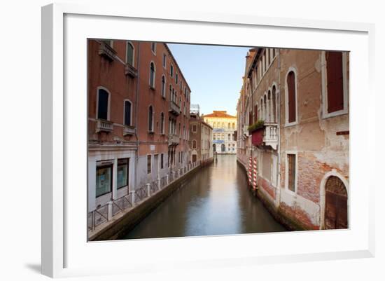 Italy, Veneto, Venice. Typical Venetian Palaces Leading to the Grand Canal.-Ken Scicluna-Framed Photographic Print