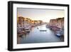 Italy, Veneto, Venice. View from the Ponte Di Rialto over the Grand Canal. Unesco.-Ken Scicluna-Framed Photographic Print