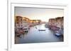 Italy, Veneto, Venice. View from the Ponte Di Rialto over the Grand Canal. Unesco.-Ken Scicluna-Framed Photographic Print