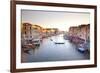 Italy, Veneto, Venice. View from the Ponte Di Rialto over the Grand Canal. Unesco.-Ken Scicluna-Framed Photographic Print