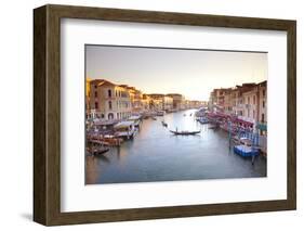 Italy, Veneto, Venice. View from the Ponte Di Rialto over the Grand Canal. Unesco.-Ken Scicluna-Framed Photographic Print