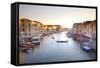 Italy, Veneto, Venice. View from the Ponte Di Rialto over the Grand Canal. Unesco.-Ken Scicluna-Framed Stretched Canvas