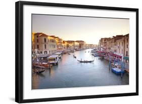 Italy, Veneto, Venice. View from the Ponte Di Rialto over the Grand Canal. Unesco.-Ken Scicluna-Framed Photographic Print