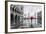 Italy, Veneto, Venice. Woman with Red Umbrella in Front of Doges Palace with Acqua Alta (Mr)-Matteo Colombo-Framed Photographic Print