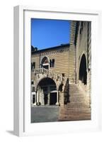 Italy, Veneto, Verona , Palazzo Del Comune O Della Ragione, Scala Della Ragione Staircase-null-Framed Giclee Print