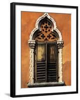 Italy, Veneto, Verona, Western Europe, a Tpical Pointed Window from the Veneto Region-Ken Scicluna-Framed Photographic Print