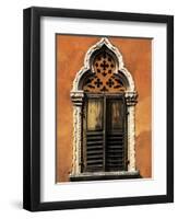 Italy, Veneto, Verona, Western Europe, a Tpical Pointed Window from the Veneto Region-Ken Scicluna-Framed Photographic Print