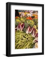 Italy, Venice. A variety of vegetables on display and for sale in the Rialto Market.-Julie Eggers-Framed Photographic Print