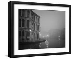 Italy, Venice. Building with Grand Canal on Foggy Morning-Bill Young-Framed Photographic Print