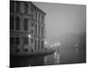 Italy, Venice. Building with Grand Canal on Foggy Morning-Bill Young-Mounted Premium Photographic Print