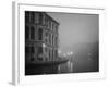 Italy, Venice. Building with Grand Canal on Foggy Morning-Bill Young-Framed Photographic Print