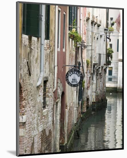 Italy Venice Canal By Building-null-Mounted Art Print