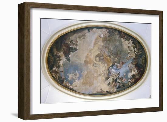 Italy, Venice, Ceiling of Church of Pieta or St Mary of Visitation, Coronation of Mary-Giambattista Tiepolo-Framed Giclee Print