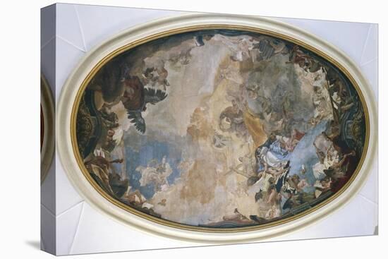 Italy, Venice, Ceiling of Church of Pieta or St Mary of Visitation, Coronation of Mary-Giambattista Tiepolo-Stretched Canvas