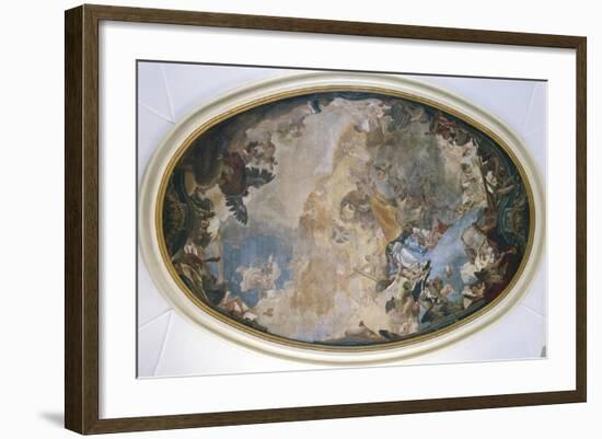 Italy, Venice, Ceiling of Church of Pieta or St Mary of Visitation, Coronation of Mary-Giambattista Tiepolo-Framed Giclee Print
