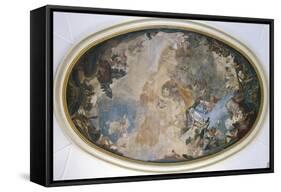 Italy, Venice, Ceiling of Church of Pieta or St Mary of Visitation, Coronation of Mary-Giambattista Tiepolo-Framed Stretched Canvas