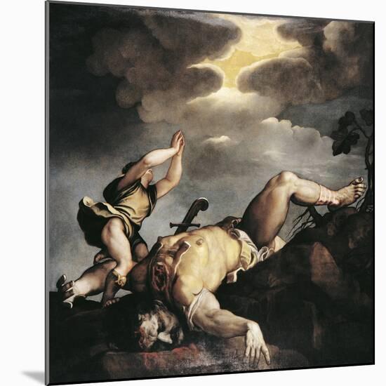 Italy, Venice, Church of Santa Maria Della Salute, David and Goliath, 1542-1544-Titian (Tiziano Vecelli)-Mounted Giclee Print