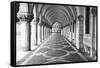 Italy, Venice. Columns at Doge's Palace-Dennis Flaherty-Framed Stretched Canvas