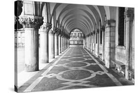 Italy, Venice. Columns at Doge's Palace-Dennis Flaherty-Stretched Canvas