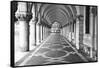 Italy, Venice. Columns at Doge's Palace-Dennis Flaherty-Framed Stretched Canvas